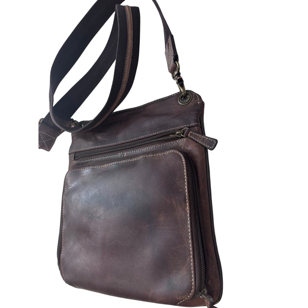 Gun Tote’n Mamas Brown Distressed Leather RFID Protection Crossbody Purse Bag!